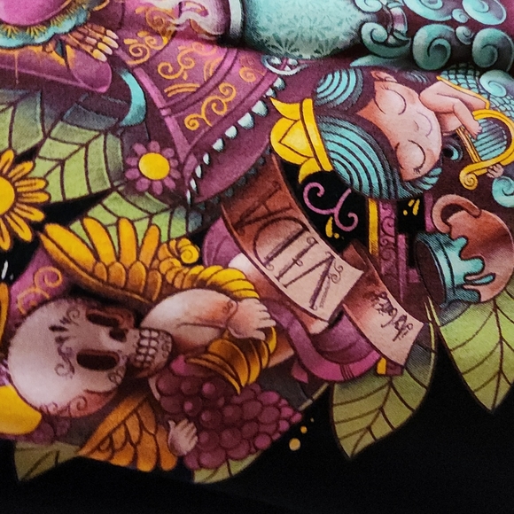 Dia de Los Muertos *¡AY GÜEY! Catrina XL 3/4 Sleeve NWOT Skeletons SO CUTE! - Picture 5 of 13